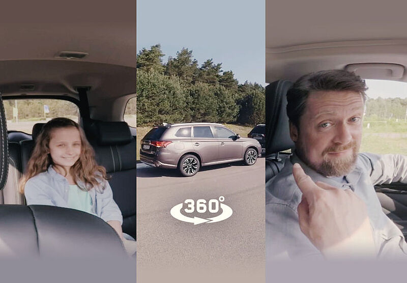 Virtuelle 360°-Probefahrt von Mitsubishi im Plug-in Hybrid Outlander jetzt noch realistischer