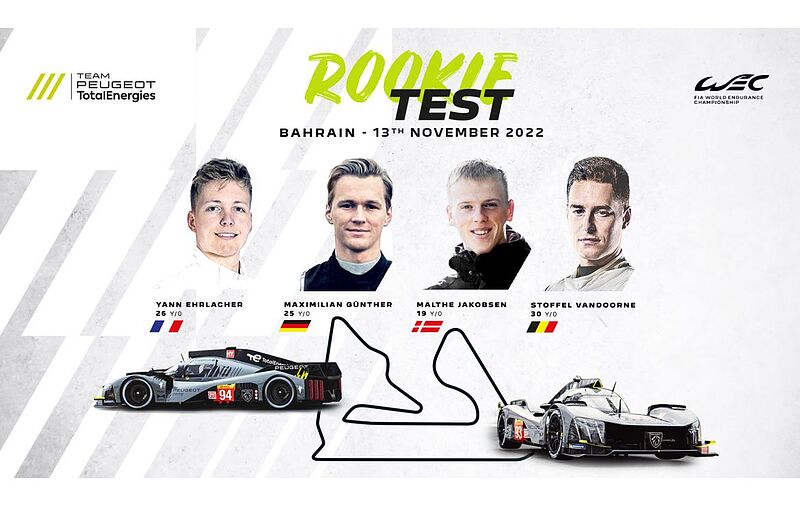 PEUGEOT 9X8: FIA WEC Rookie Test am 13. November 2022 in Bahrain